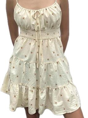 PacSun - LA Hearts, Yellow Floral Babydoll Dress